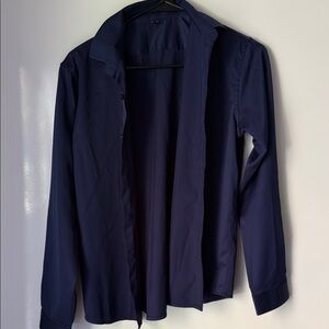 Kids Navy Blue Button Down Shirt